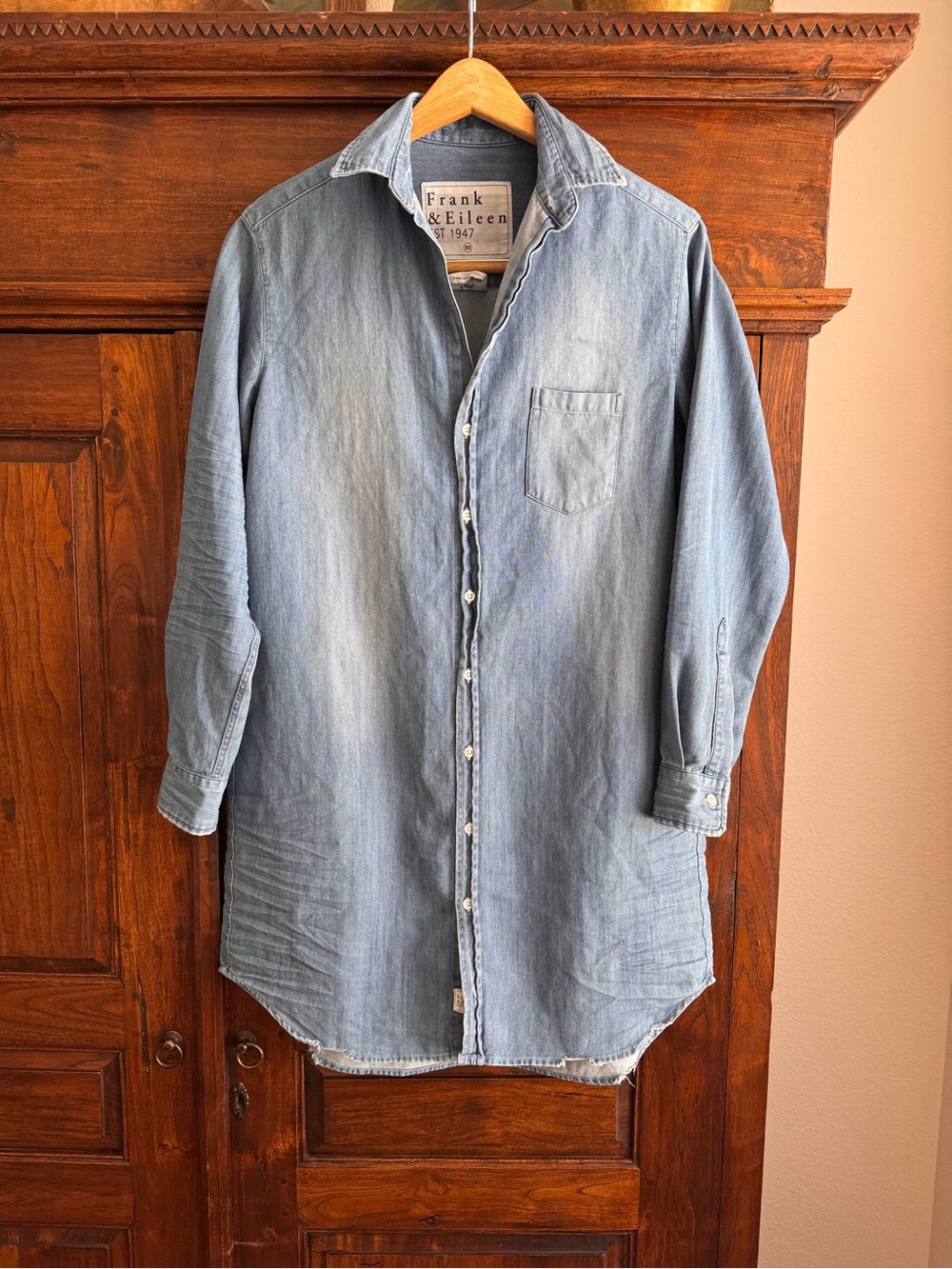 Frank & Eileen MARY Classic Famous Denim Shirtdress Dress Vintage Wash